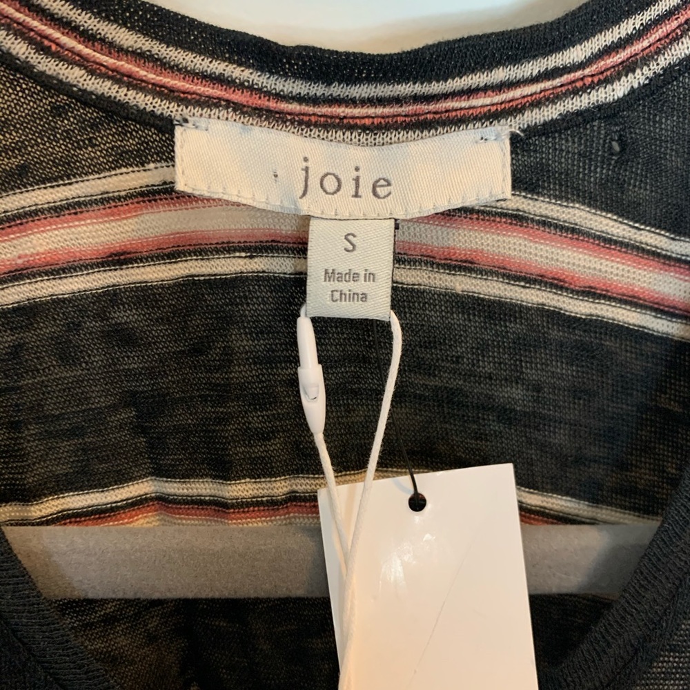Joie Linen Brellen Striped Twist Back Maxi Dress Size Small NEW - Picture 4 of 7